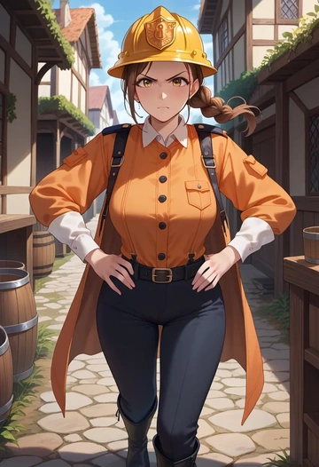 idolmaster,sunazuka_akira,firefighter  - AI generated anime art