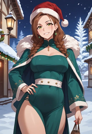 idolmaster,sunazuka_akira,Christmas,dress  - AI generated anime art