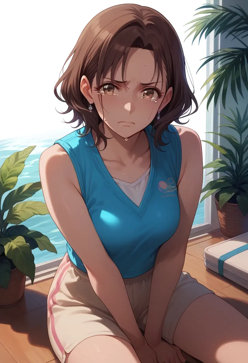 idolmaster,sunazuka_akira,sports vest,capri leggings  - 