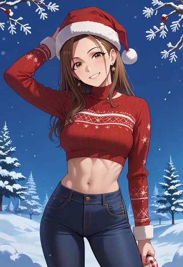 idolmaster,sunazuka_akira,Christmas  - AI generated anime art