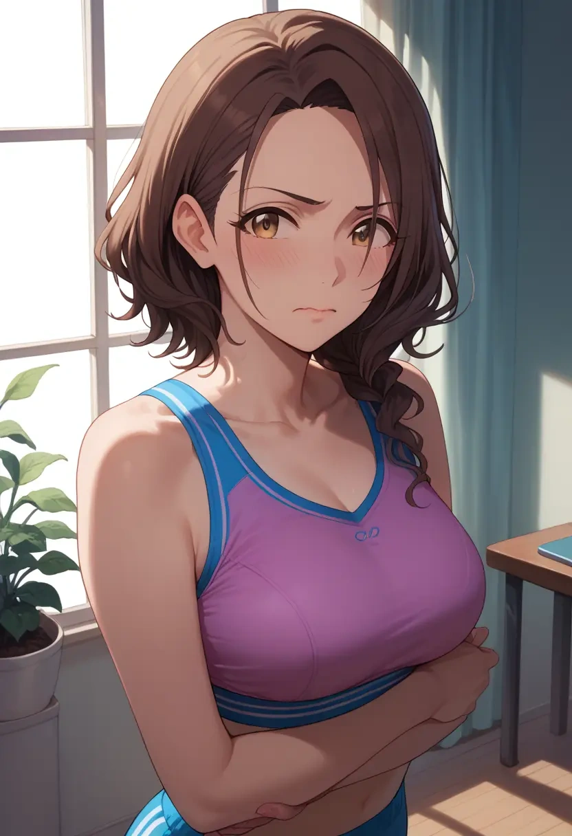 idolmaster,sunazuka_akira,sports crop,high-waisted shorts  - 