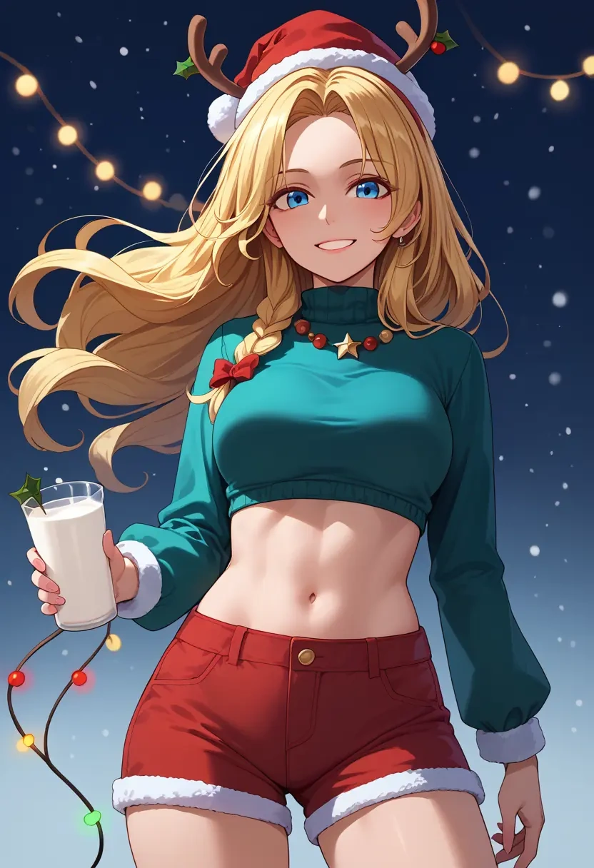 touhou,sunny_milk,Christmas,red velvet shorts  - 