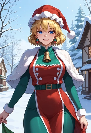 touhou,sunny_milk,Christmas,dress  - AI generated anime art