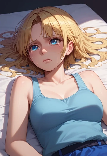 touhou,sunny_milk,tank top,mesh,cycling shorts  - AI generated anime art