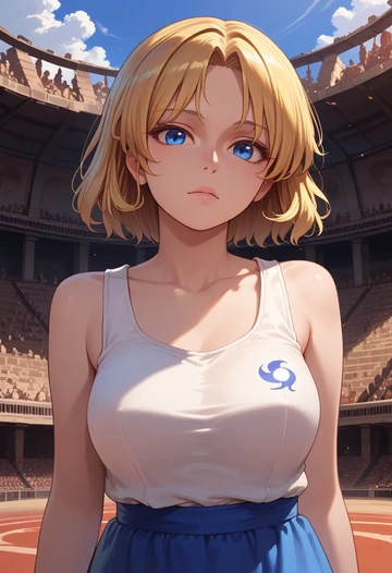 touhou,sunny_milk,abstract print tank,dolphin shorts  - AI generated anime art