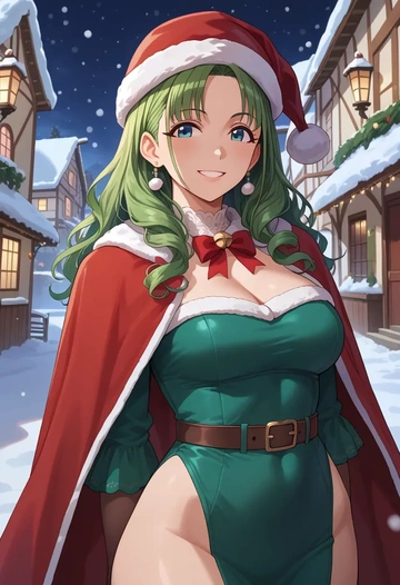 idolmaster,suou_momoko,Christmas,dress  - AI generated anime art