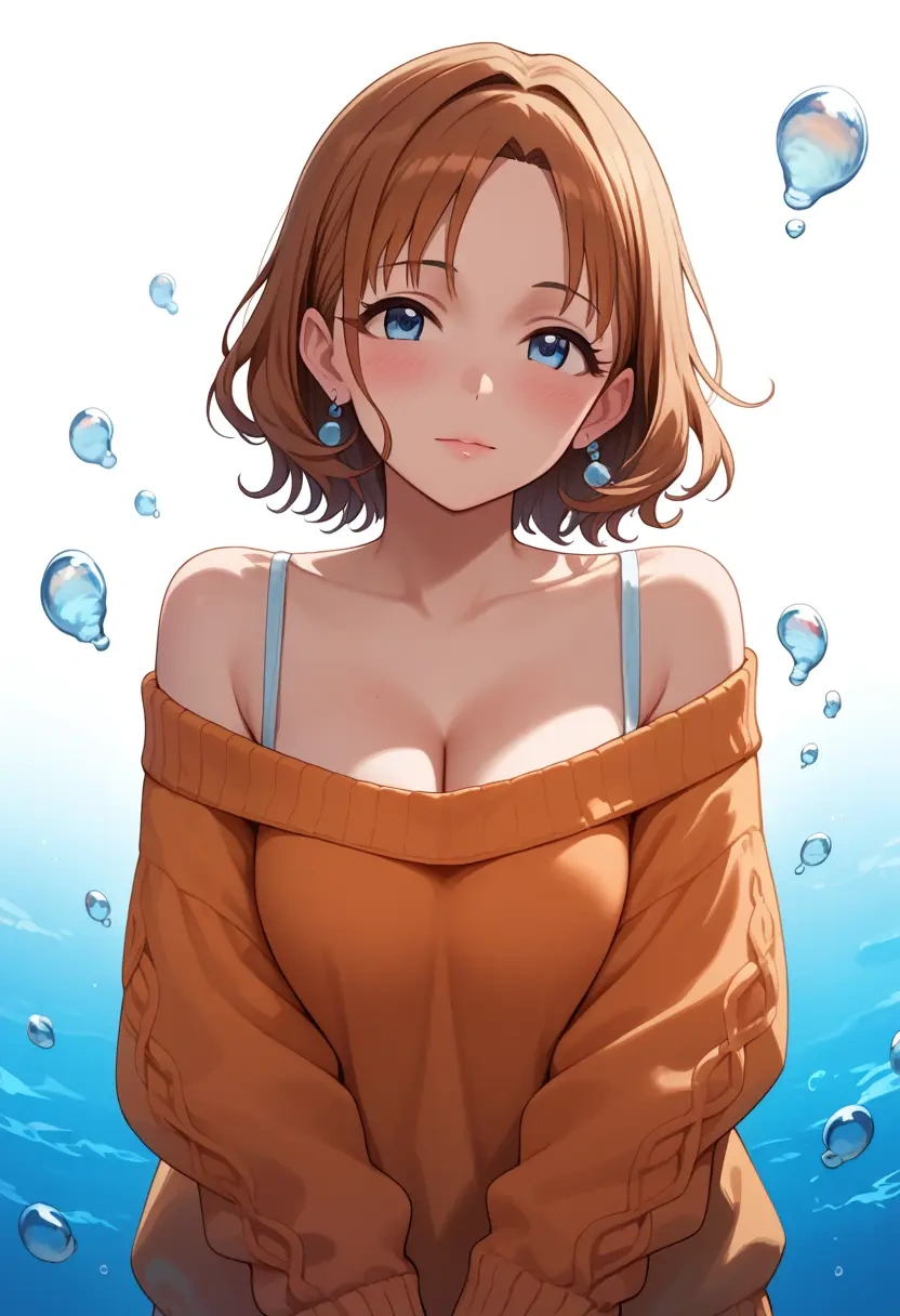 idolmaster,suou_momoko,orange,sweater  - 