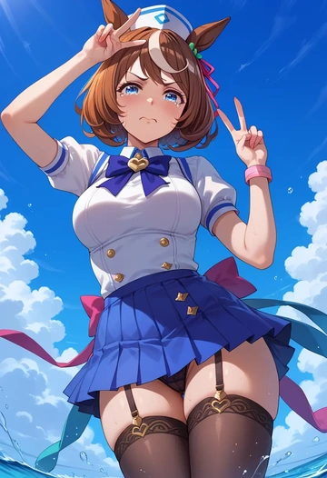 umamusume,super_creek_(umamusume),nurse pantyhose,mini skirt, sexy  - AI generated anime art