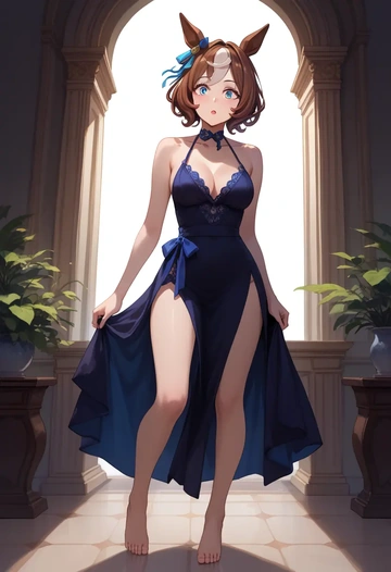 umamusume,super_creek_(umamusume),nightdress  - AI generated anime art