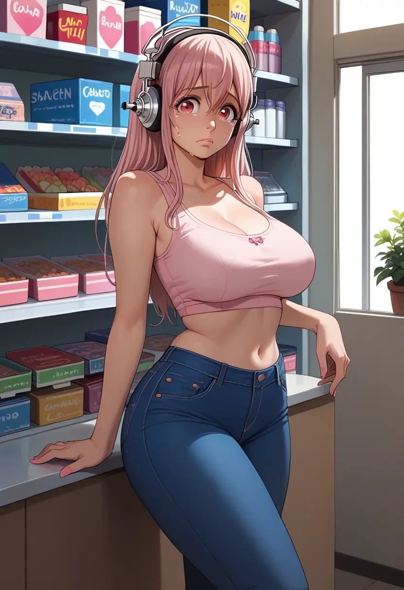 nitroplus,super_sonico,crop top  - 