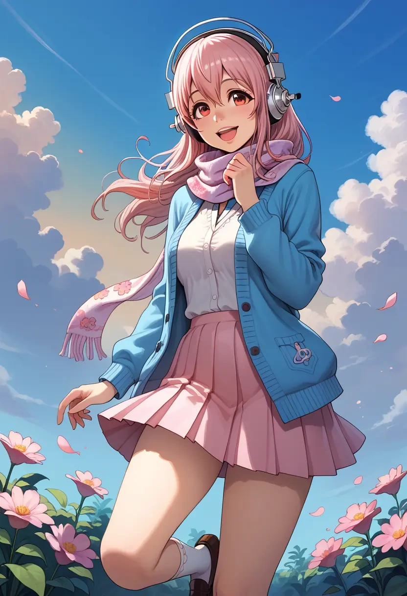 nitroplus,super_sonico,spring,student uniform,cardigan  - 