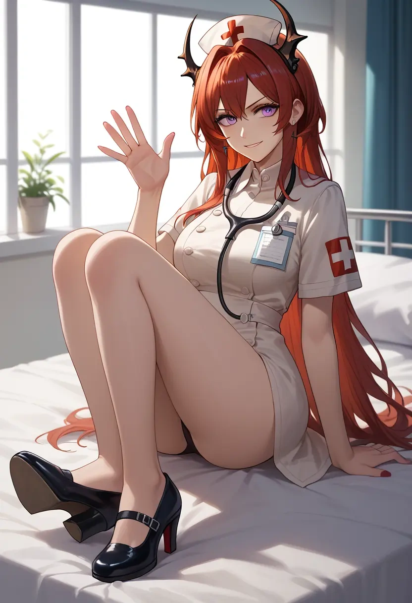 arknights,surtr_(arknights),nurse  - 