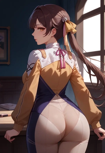 star rail,sushang,track suit,back, ass  - AI generated anime art