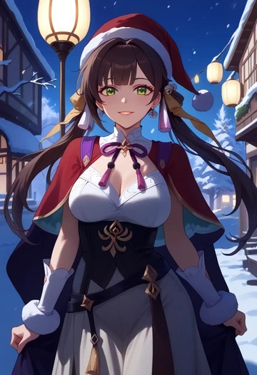 star rail,sushang,Christmas,dress  - AI generated anime art