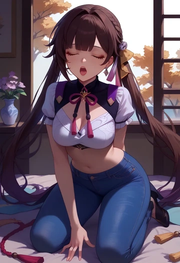 star rail,sushang,crop top  - AI generated anime art