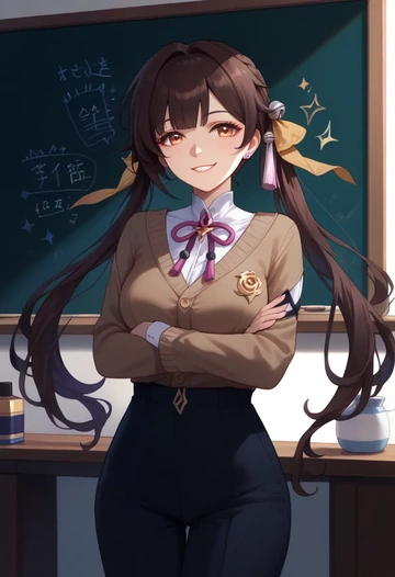 star rail,sushang,teacher, sweater  - AI generated anime art