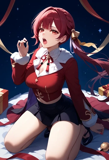 star rail,sushang,Christmas,skirt  - AI generated anime art