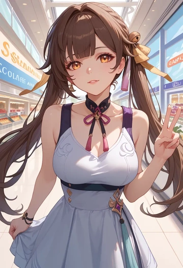 star rail,sushang,sports bra,wide-leg joggers  - AI generated anime art