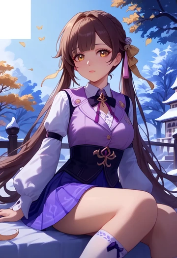 star rail,sushang,spring,student uniform,vest  - AI generated anime art