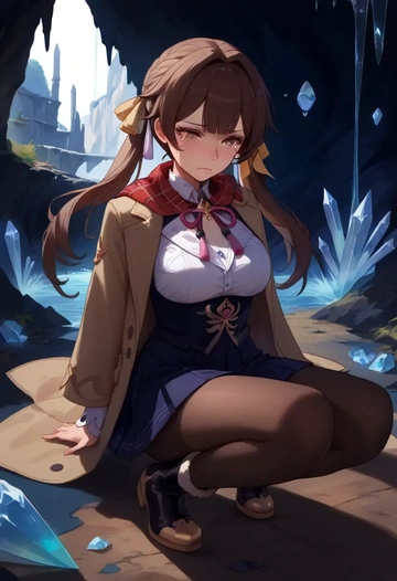 star rail,sushang,winter,student uniform,fur-trimmed coat  - AI generated anime art