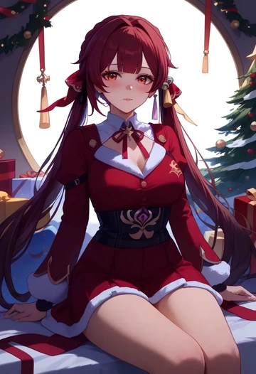 star rail,sushang,Christmas,skirt  - AI generated anime art