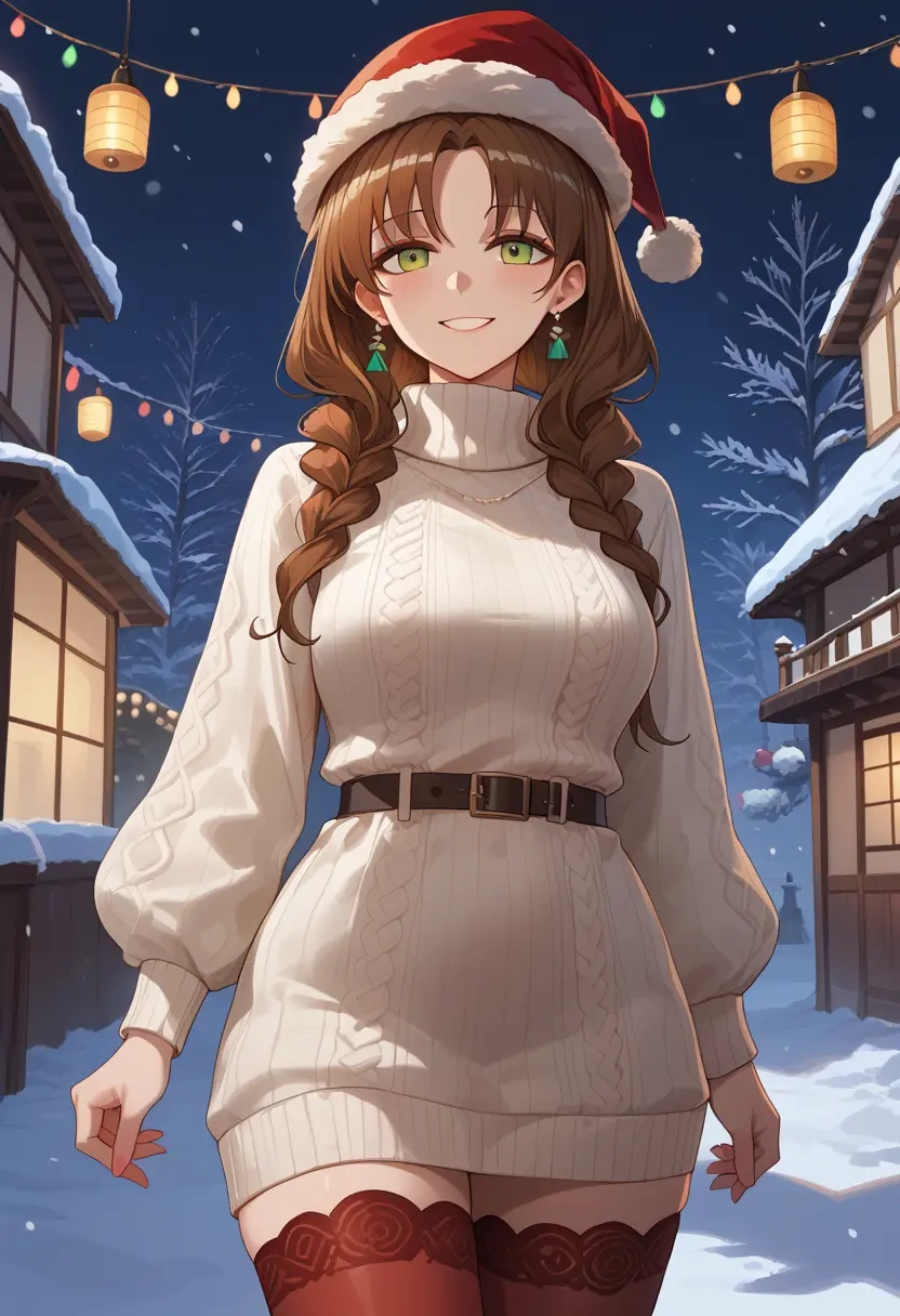 arknights,sussurro_(arknights),Christmas,sweater dress,stockings  - 