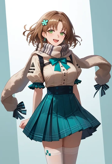 arknights,sussurro_(arknights),spring,student uniform,blouse  - AI generated anime art