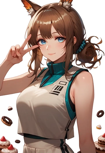 arknights,sussurro_(arknights),sports vest,capri leggings  - AI generated anime art