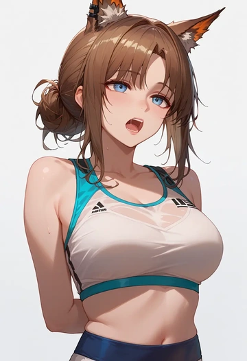 arknights,sussurro_(arknights),tankini top,board shorts  - AI generated anime art