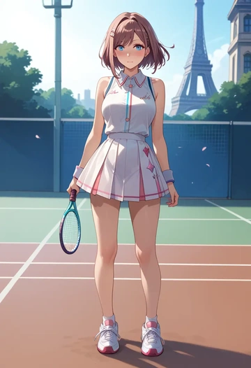 nijisanji,suzuhara_lulu,tennis skirt  - AI generated anime art