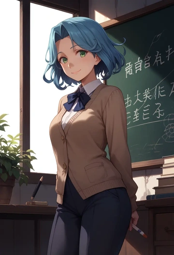 kantai_collection,suzukaze_(kancolle),teacher, sweater  - AI generated anime art