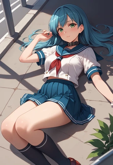 kantai_collection,suzukaze_(kancolle),sailor, uniform  - AI generated anime art