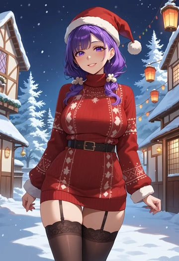 new_game,suzukaze_aoba,sweater,stockings,Thigh garters  - AI generated anime art