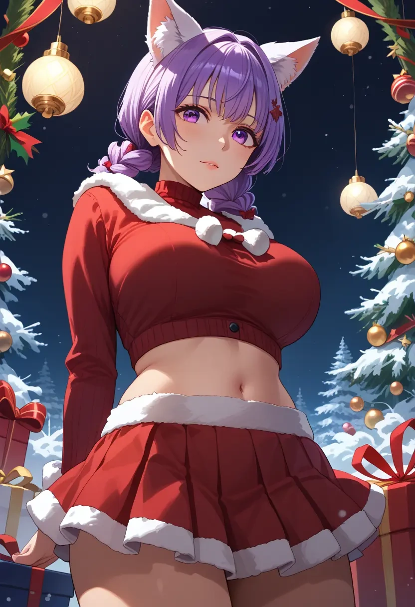 new_game,suzukaze_aoba,Christmas,skirt  - 