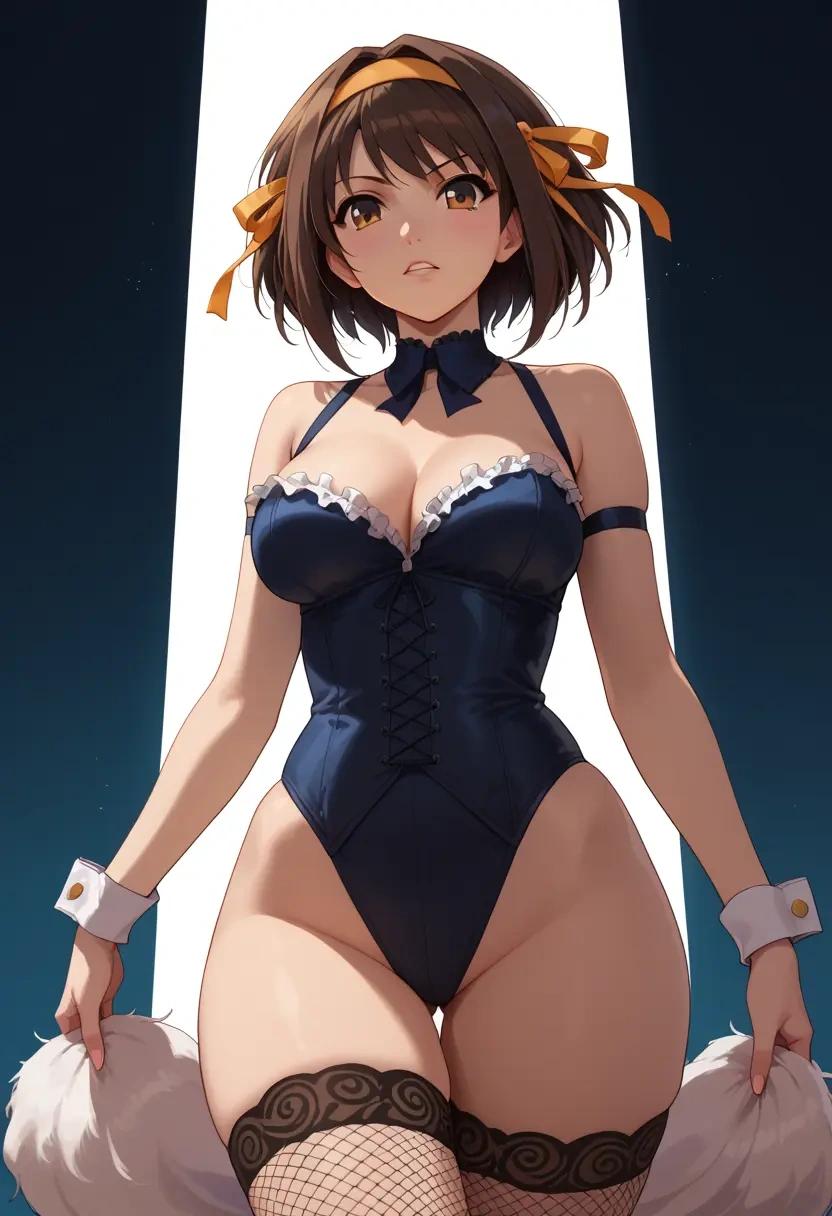 suzumiya_haruhi_no_yuuutsu,suzumiya_haruhi,bunny girl, sexy,stockings  - 