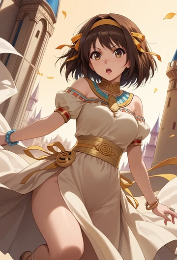 suzumiya_haruhi_no_yuuutsu,suzumiya_haruhi,Egyptian  - AI generated anime art