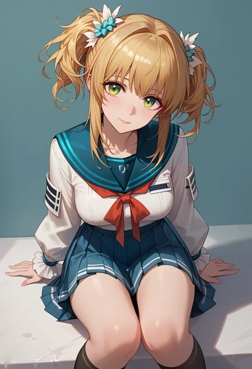 arknights,suzuran_(arknights),sailor, uniform  - AI generated anime art