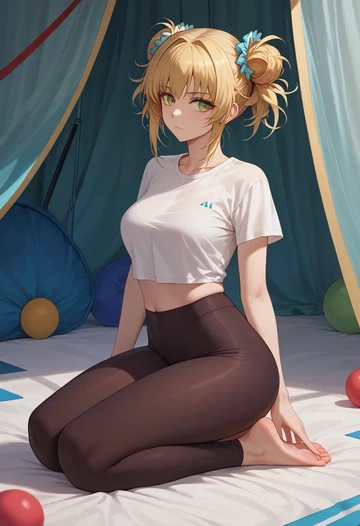 arknights,suzuran_(arknights),yaga pants  - AI generated anime art