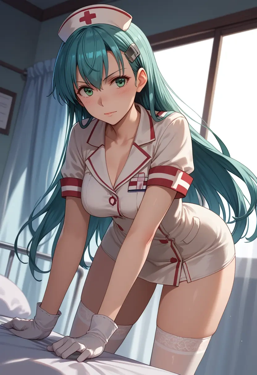 kantai_collection,suzuya_(kancolle),nurse,stockings,sexy,panties  - 