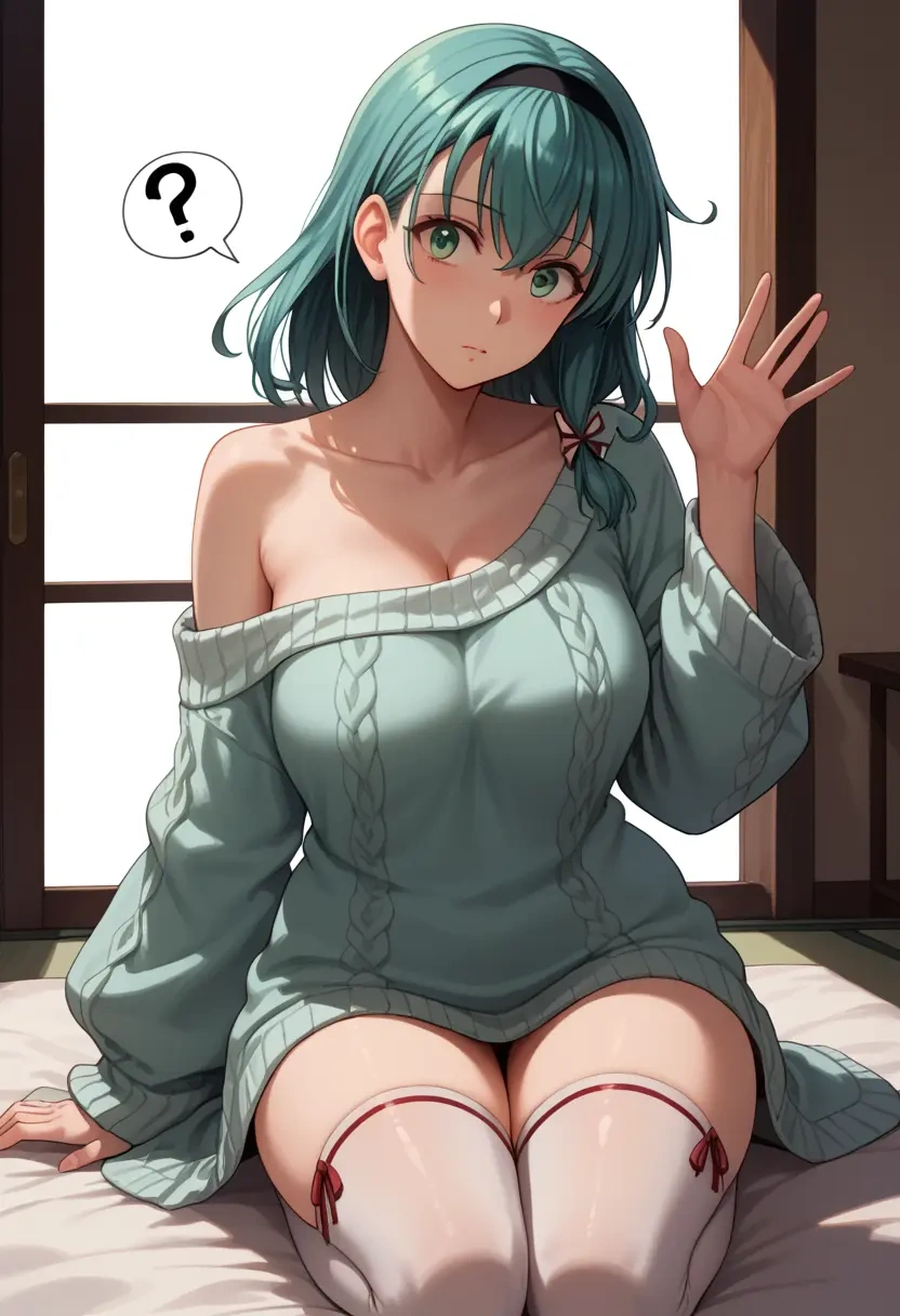 kantai_collection,suzuya_(kancolle),off-shoulder,sweater  - 