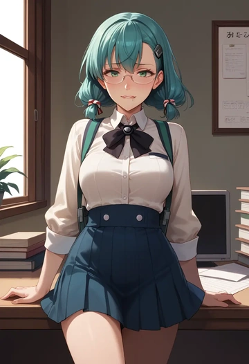 kantai_collection,suzuya_(kancolle),OL, glasses,  - AI generated anime art