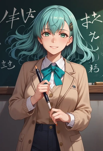 kantai_collection,suzuya_(kancolle),teacher, sweater  - AI generated anime art