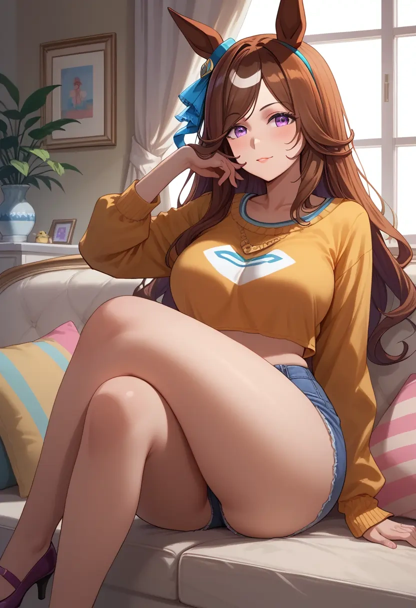 umamusume,symboli_rudolf_(umamusume),crop top  - 