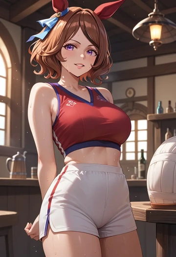 umamusume,symboli_rudolf_(umamusume),volleyball uniform  - AI generated anime art