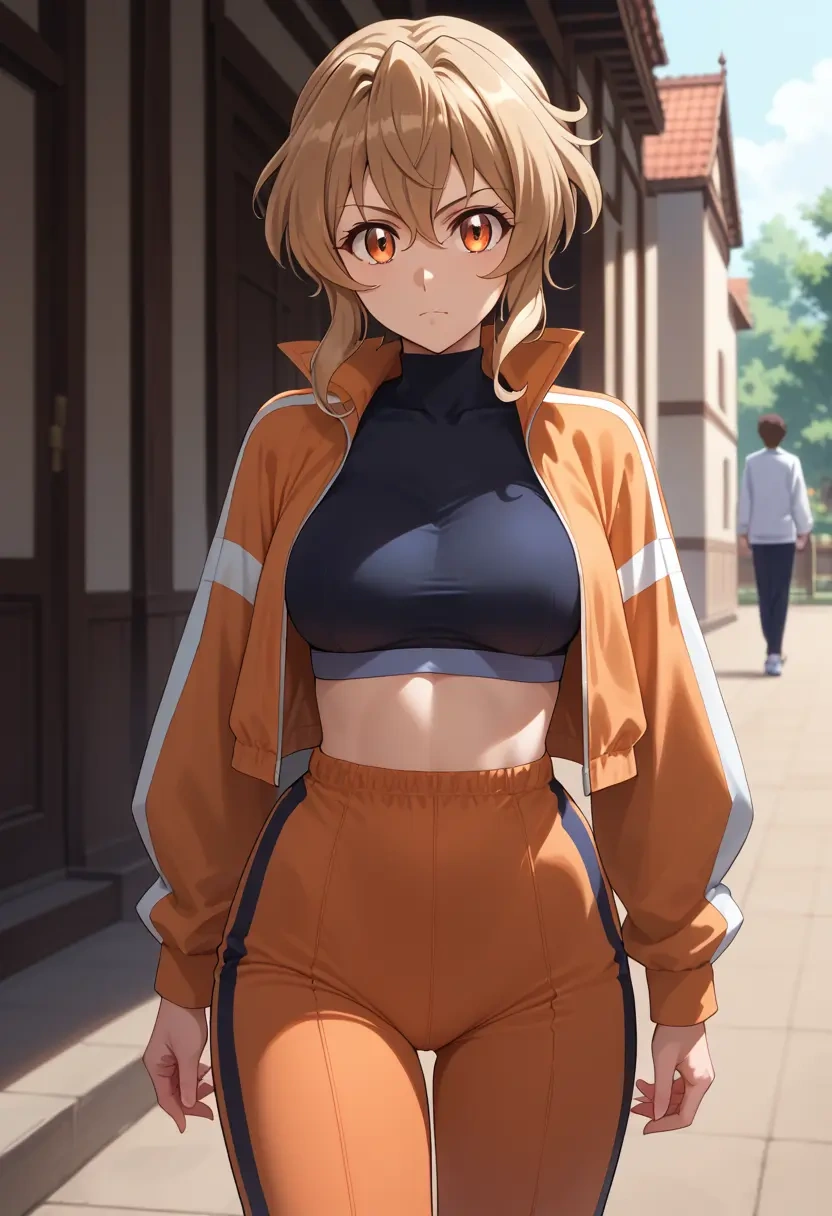 senki_zesshou_symphogear,tachibana_hibiki_(symphogear),athletic,track suit  - 