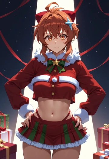 senki_zesshou_symphogear,tachibana_hibiki_(symphogear),Christmas,skirt  - AI generated anime art