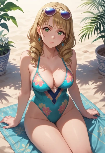 idolmaster,tada_riina,swimsuit,sexy  - AI generated anime art