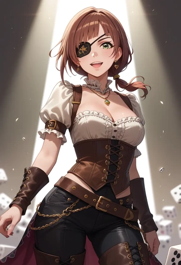 idolmaster,tada_riina,pirate  - AI generated anime art