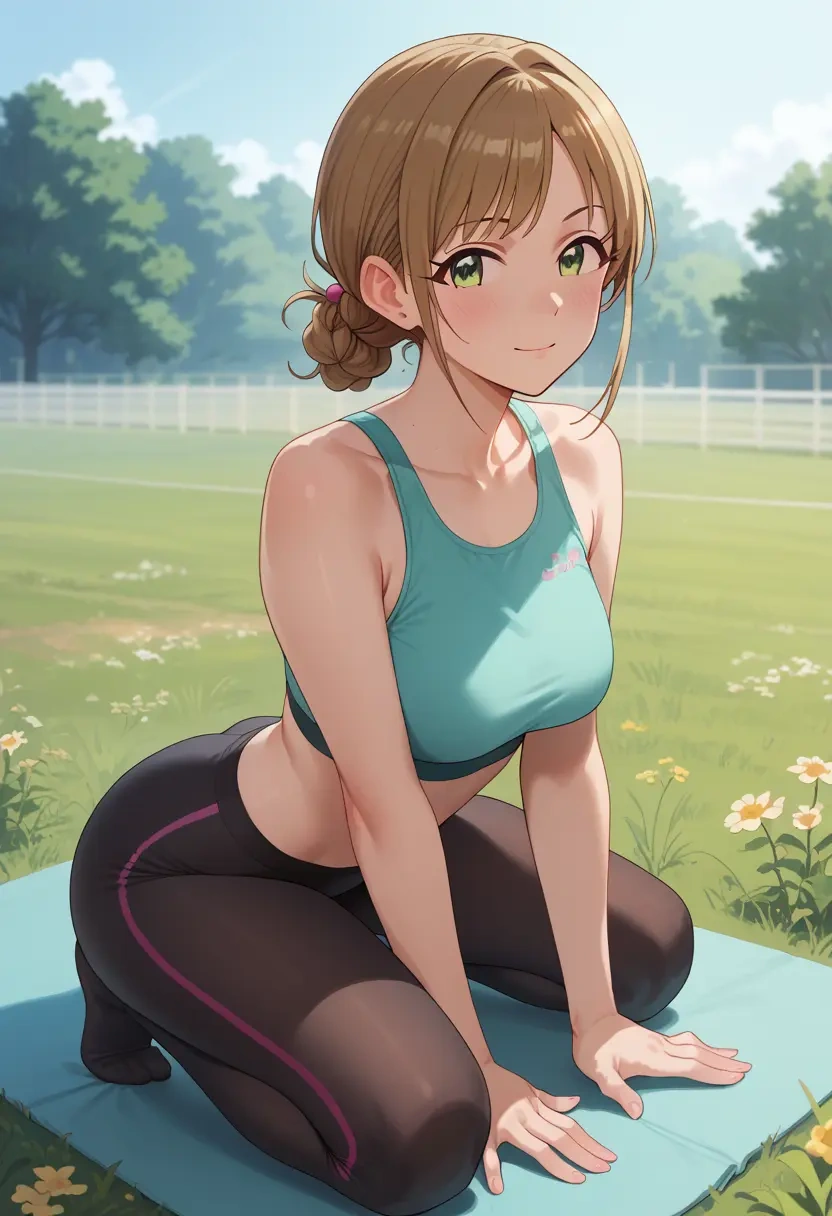 idolmaster,tada_riina,leggings,yoga  - 