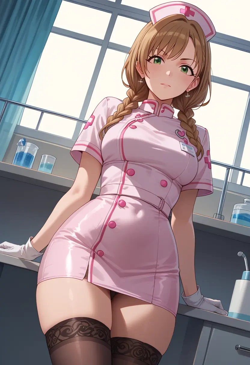 idolmaster,tada_riina,nurse pantyhose,mini skirt, sexy  - 